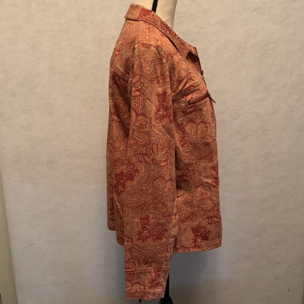 Stonebridge Shacket Womens Large Rust Orange Full… - image 3